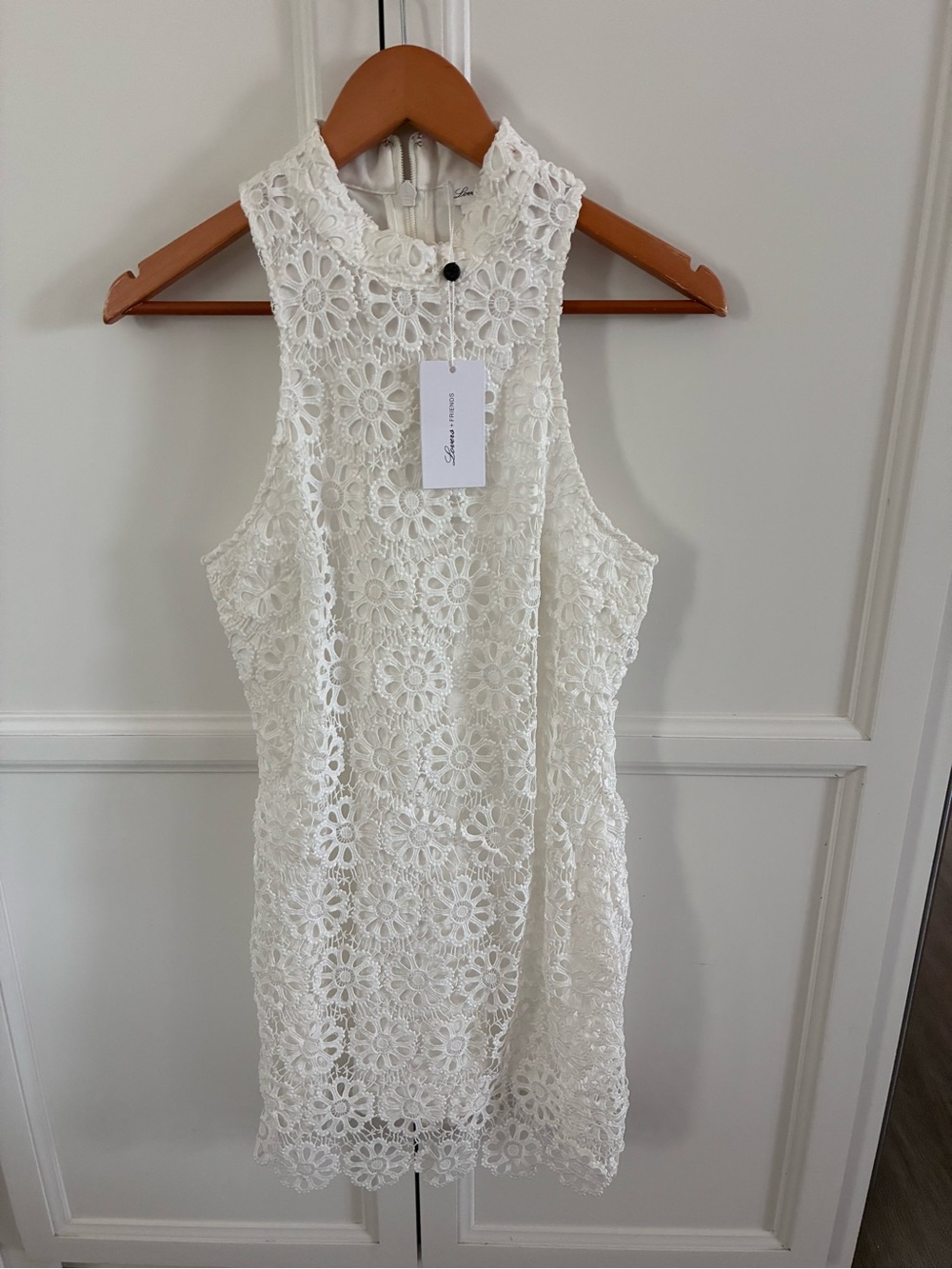 Lovers + Friends White Floral Lace Mini Dress
